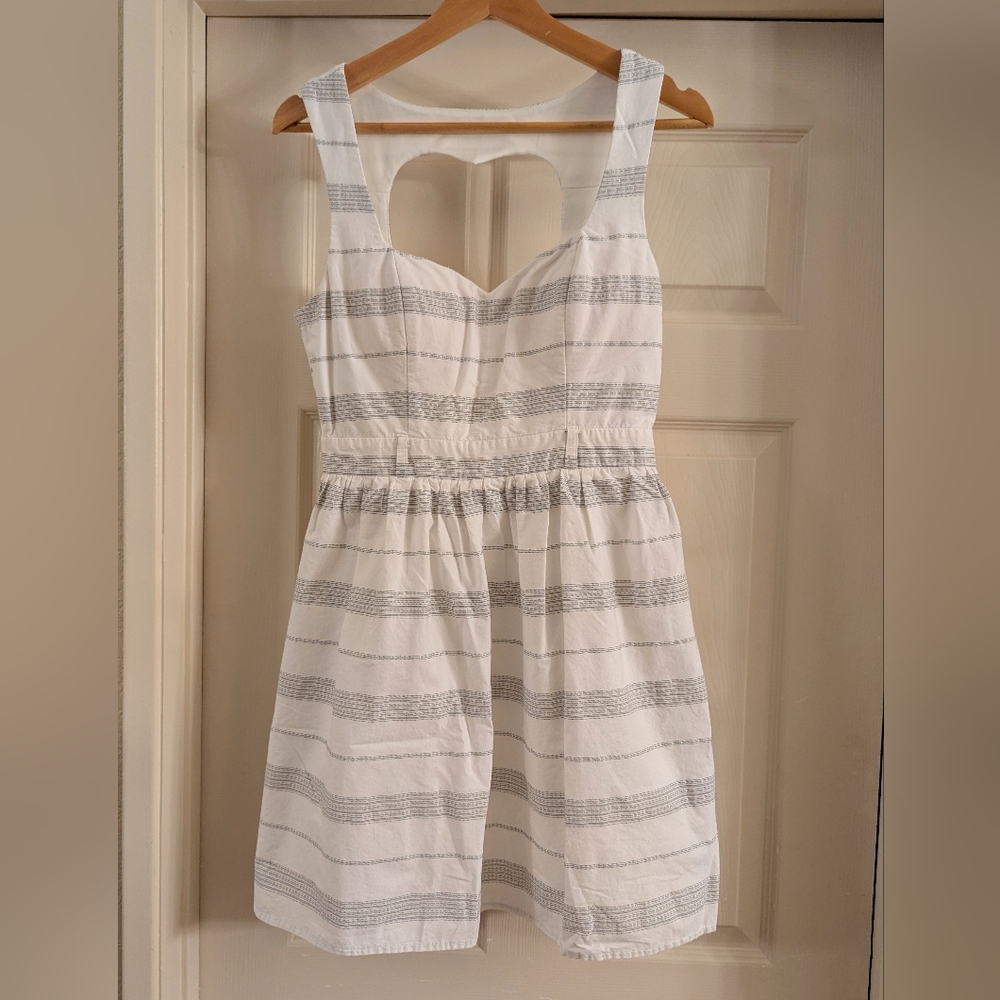 City Studio Elegant White and Gray Dress